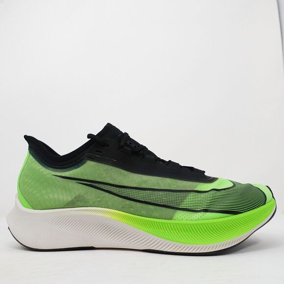 Nike Zoom Fly 3 Vapor Weave Running Shoes Electric Green AT8240-300 Mens Size 14 - Picture 1 of 11
